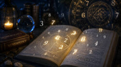 Engelszahl 777 Mystische Numerologie in warmem Licht