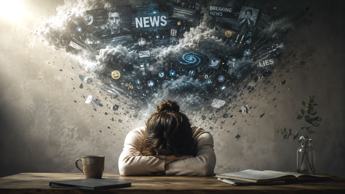 Sturm der Information und Erschöpfung
