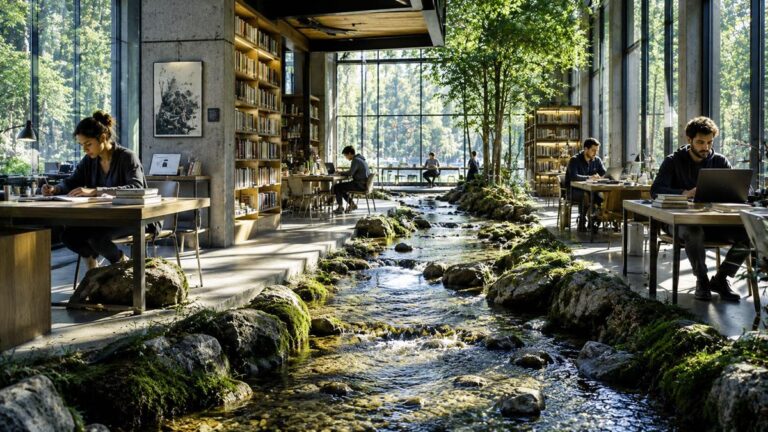 Idealismus zeigt sich im Umgang mit der Natur im Büro und der Arbeit