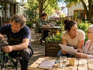 Gemeinschaft im Repair-Café-Garten