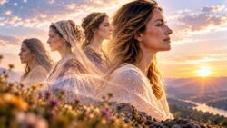 Heilung aus der Akasha-Chronik Zeitlose Frauen im goldenen Abendlicht