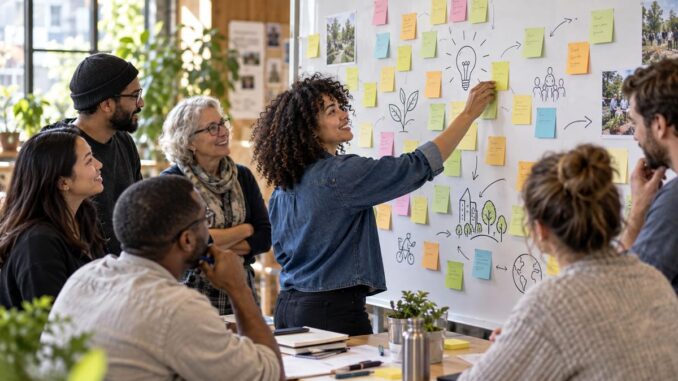 Kreativer Workshop für nachhaltige Ideen