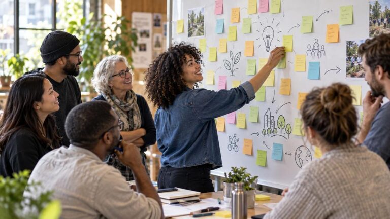 Kreativer Workshop für nachhaltige Ideen