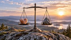 Spirituelle Werte leben - Balance im goldenen Morgenlicht